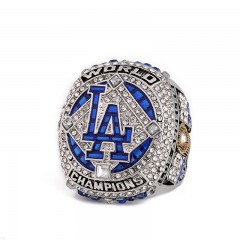 MLB 2020 Los Angeles Dodgers World Series Championship Replica Fan Ring with Wooden Display Case
